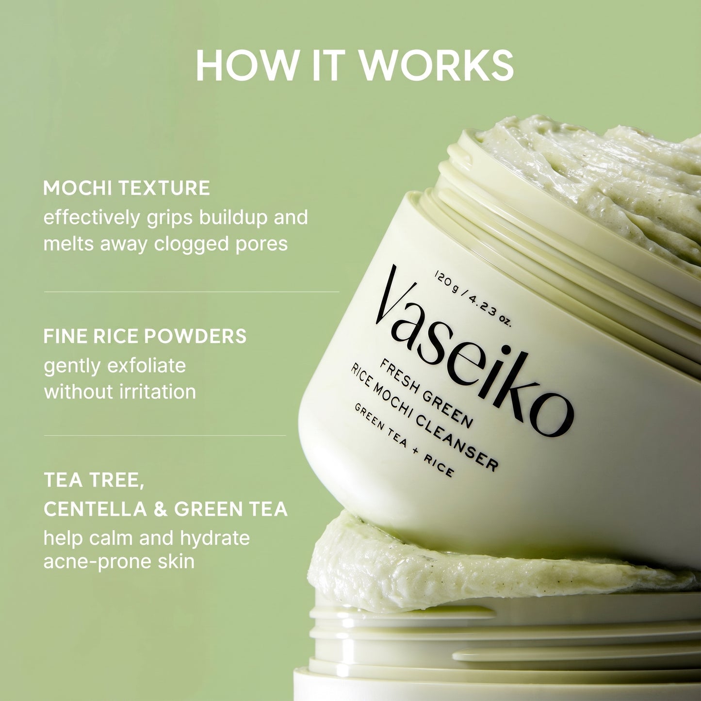 Vaseiko™ Korean Rice Mochi Face Cleanser
