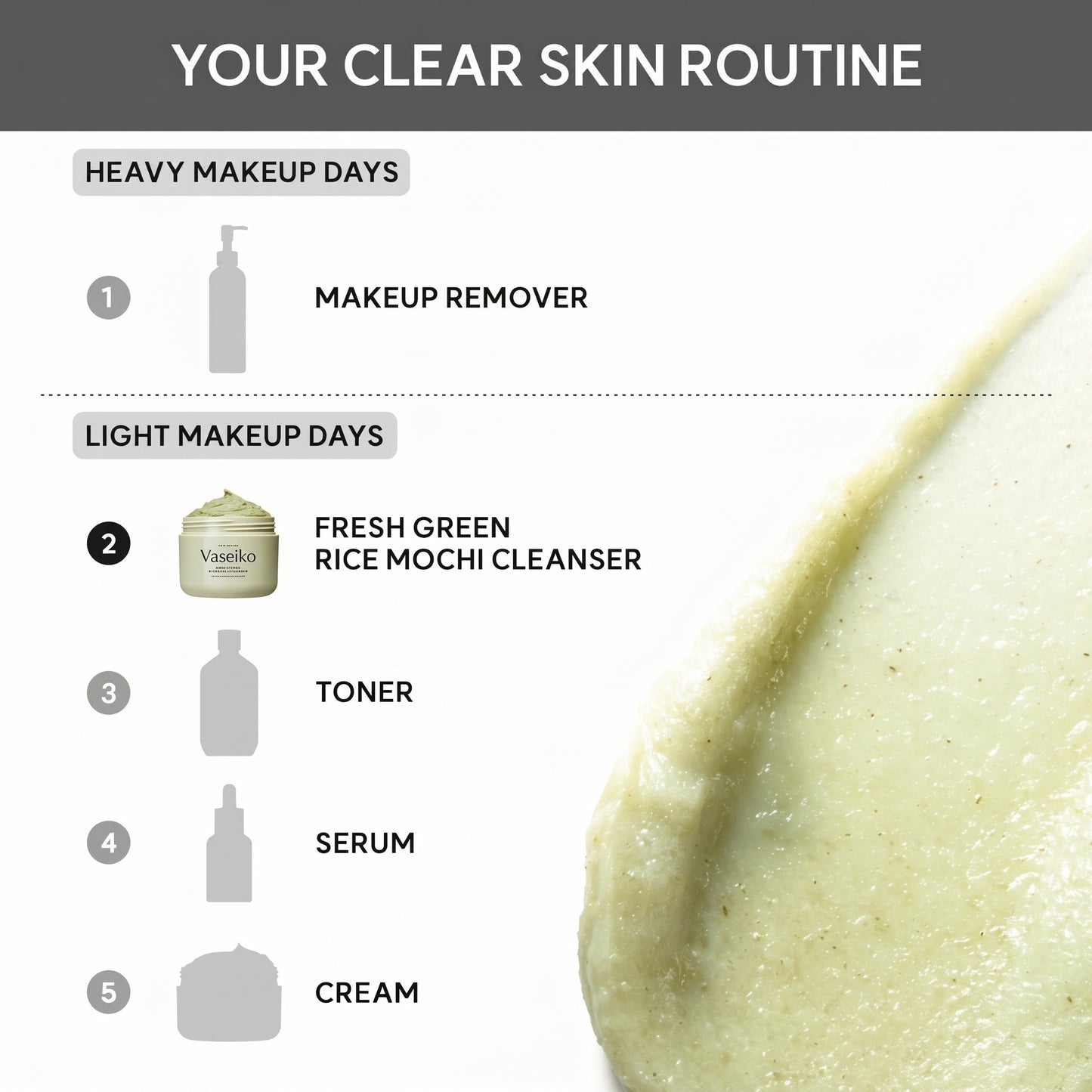 Vaseiko™ Korean Rice Mochi Face Cleanser